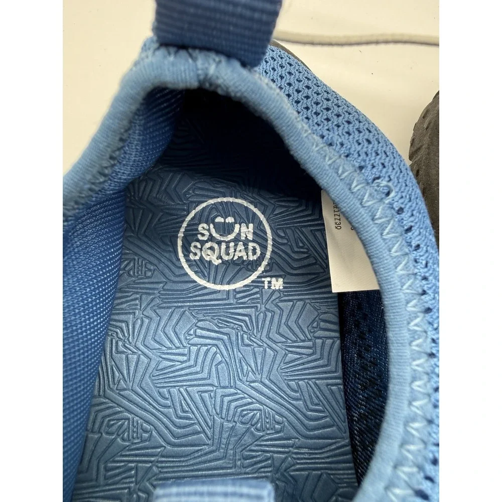 NEW- Sun Squad Kids Blue Water Shoes Size Large( 4/5)